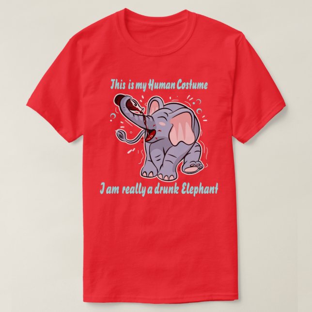 Camiseta Elefante bebado (Frente do Design)