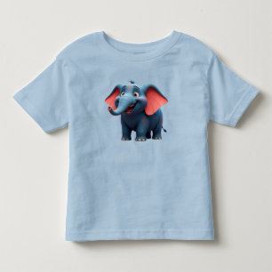 Camiseta Elefante Bebê Adorável Desenho Animado