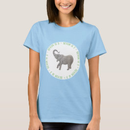Camiseta Elefante Bebê Azul Convidado de Honra