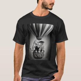 Camiseta Elefante bebê em balão de ar quente