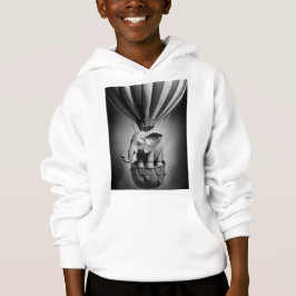 Camiseta Elefante bebê em balão de ar quente