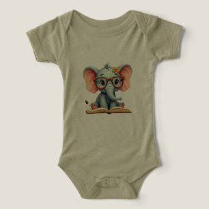 Camiseta Elefante Bebê Sábio
