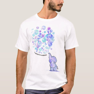 Camiseta Elefante Blue Roxo Balões Suicidas Prevenção A