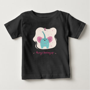 Camiseta Elefante Bonito Com Texto Sempre Procurando