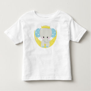 Camiseta Elefante Bonito, Elefante Na Lua, Coroa, Estrelas