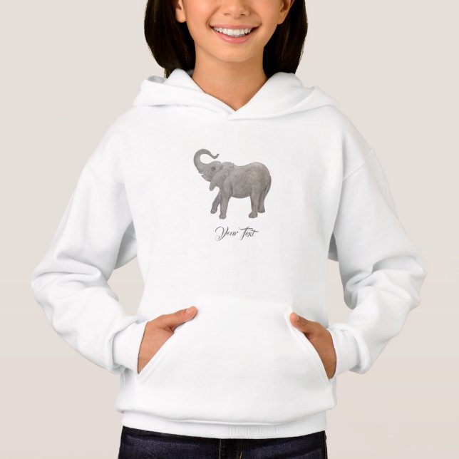 Camiseta Elefante Branco de Bebê (Frente)