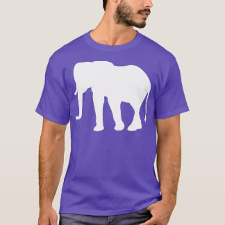 Camiseta Elefante Branco Silhouette Zoologista World Elepha
