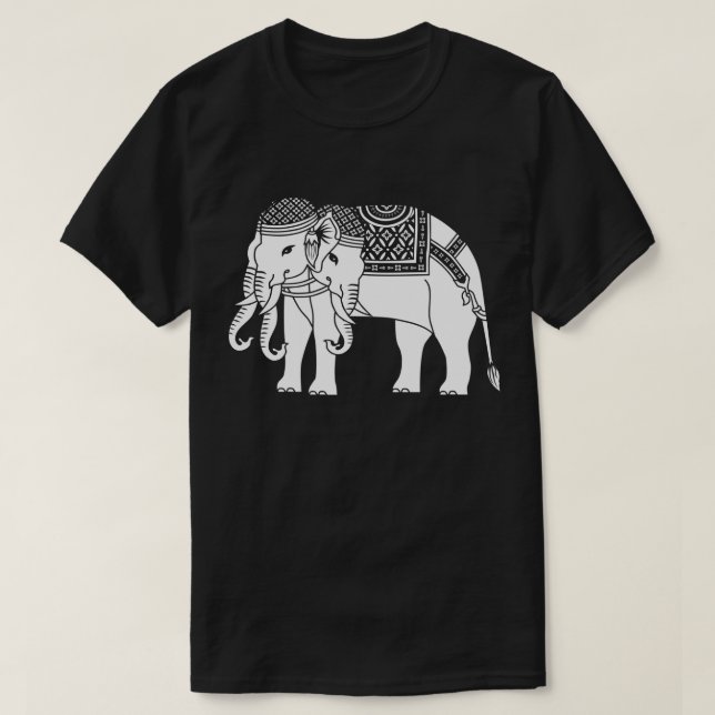 Camiseta Elefante Branco Tailandês Erawan (Frente do Design)