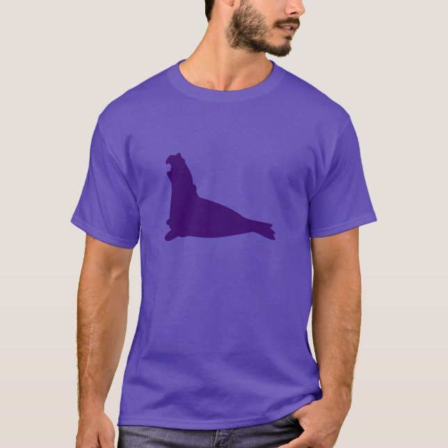 Camiseta Elefante Camisa Profunda Roxo (Frente)
