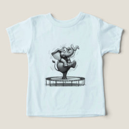 Camiseta Elefante Caprichoso no Trampolim – Fofo e Divertid