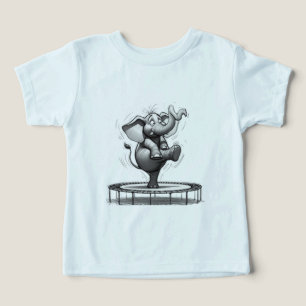 Camiseta Elefante Caprichoso no Trampolim – Fofo e Divertid