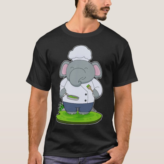 Camiseta Elefante Chef Cook Pan (Frente)