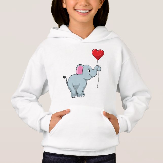 Camiseta Elefante com balão de coração (Frente)
