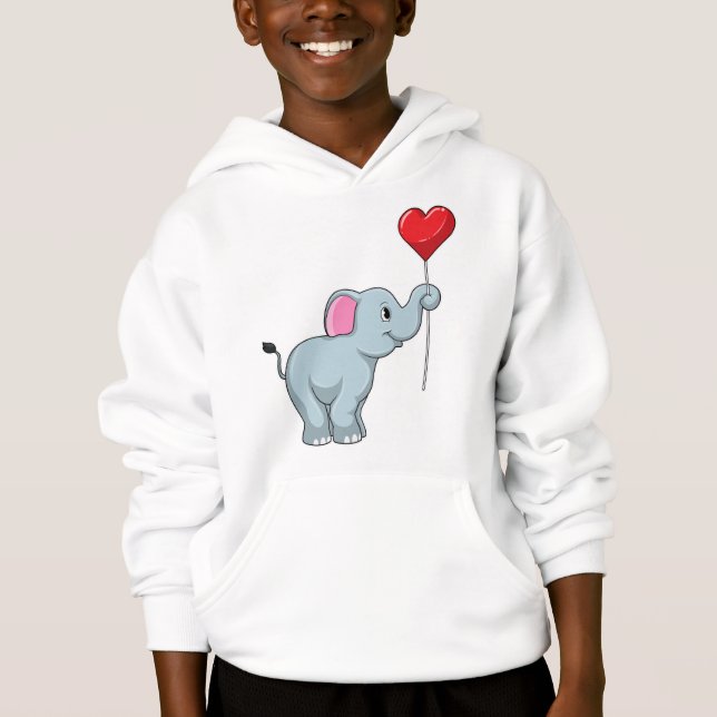 Camiseta Elefante com balão de coração (Frente)