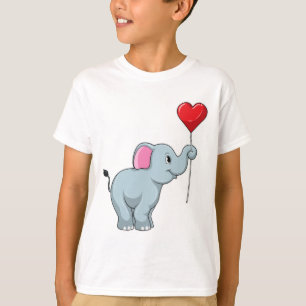Camiseta Elefante com balão de coração