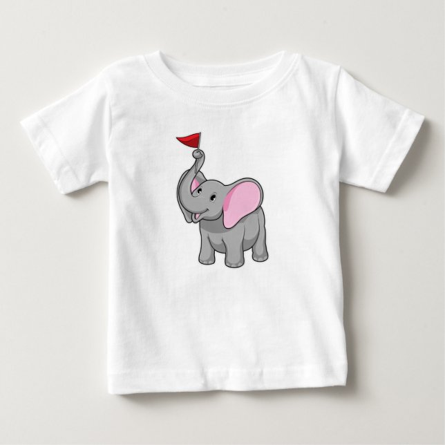 Camiseta Elefante com Bandeira (Frente)