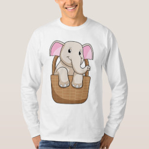 Camiseta Elefante com cesta