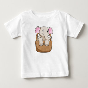 Camiseta Elefante com cesta
