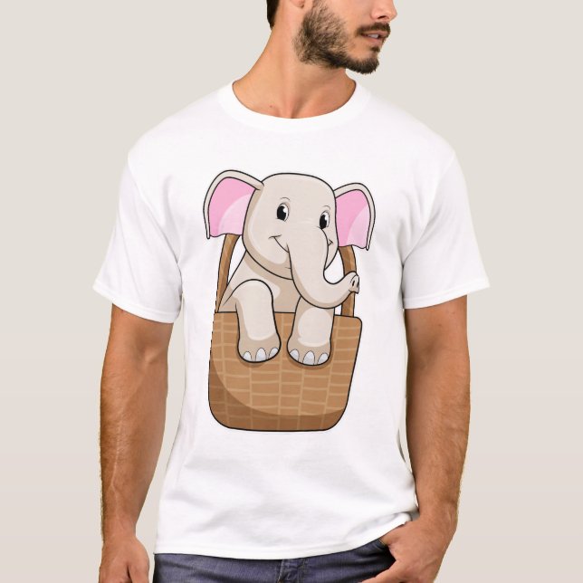 Camiseta Elefante com cesta (Frente)
