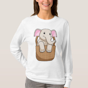 Camiseta Elefante com cesta