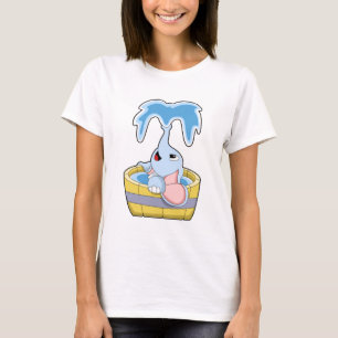 Camiseta Elefante com cheio de Banheira de Água