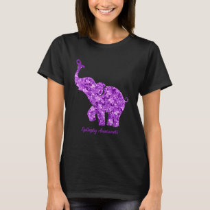 Camiseta Elefante Com Fita De Sensibilização Para A Epileps