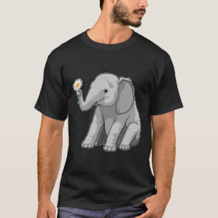 Camiseta Elefante com Flor