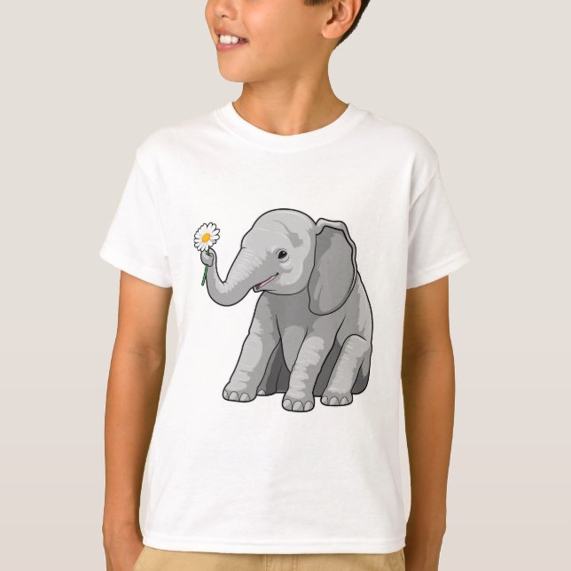 Camiseta Elefante com Flor (Frente)