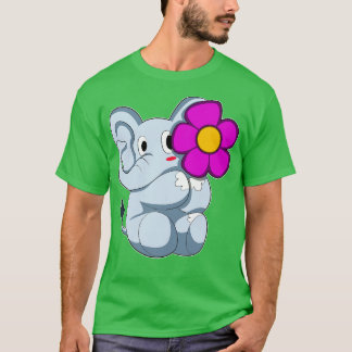 Camiseta Elefante com Flor 3