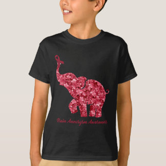 Camiseta Elefante com Flower Brain Aneurysm Awarts Ribb