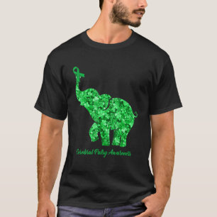 Camiseta Elefante Com Flower Cerebral Palsy Sensibilização 