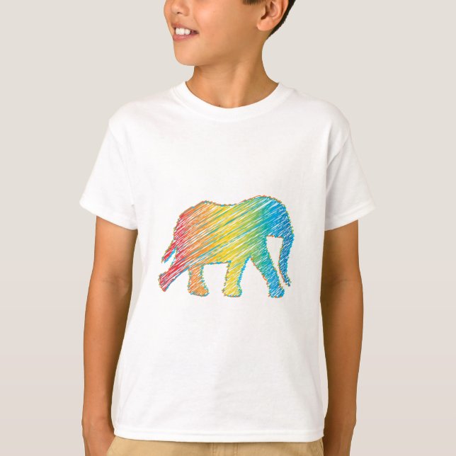 Camiseta Elefante com Linhas (Frente)