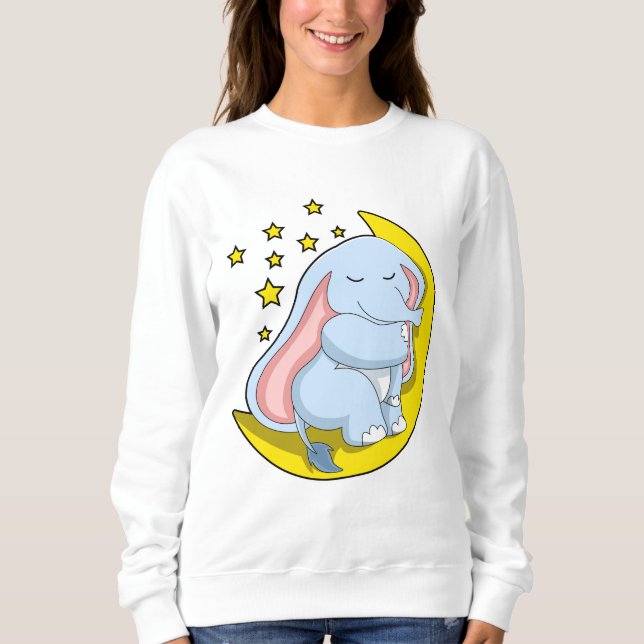 Camiseta Elefante com Lua e Estrelas (Frente)