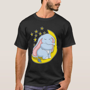 Camiseta Elefante com Lua e Estrelas