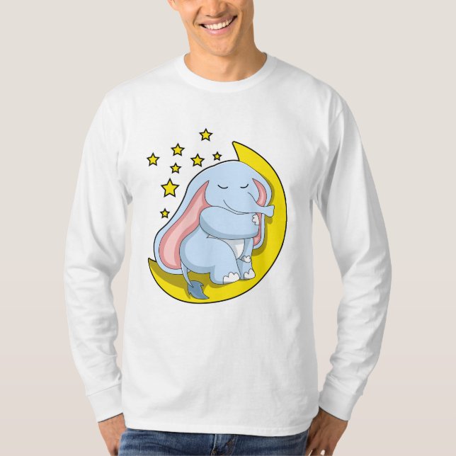 Camiseta Elefante com Lua e Estrelas (Frente)