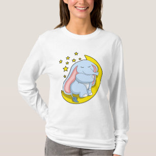 Camiseta Elefante com Lua e Estrelas