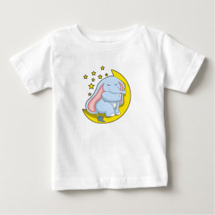 Camiseta Elefante com Lua e Estrelas