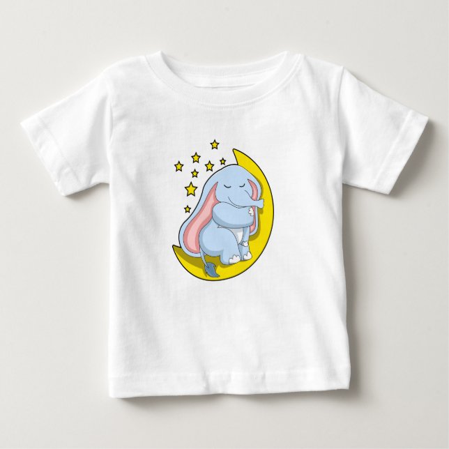 Camiseta Elefante com Lua e Estrelas (Frente)