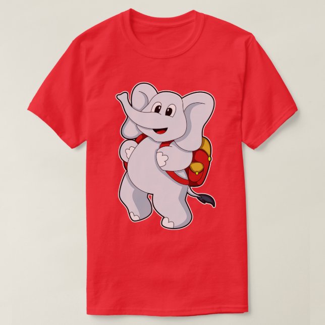 Camiseta Elefante com mochila (Frente do Design)