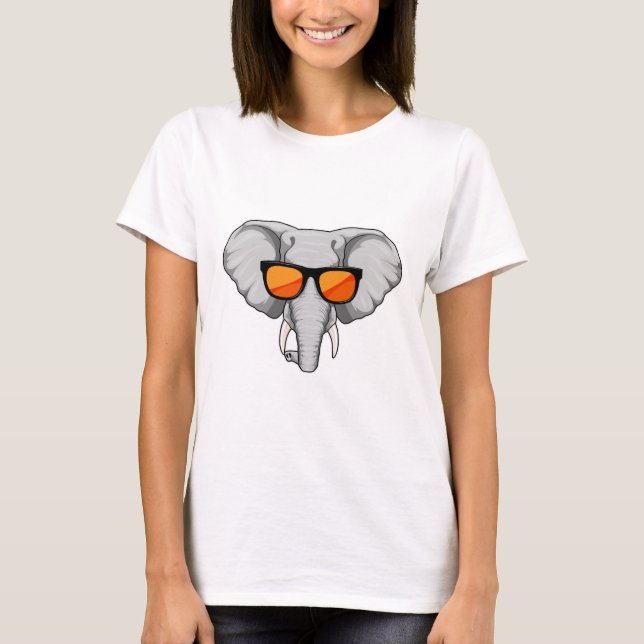 Camiseta Elefante com óculos de sol (Frente)