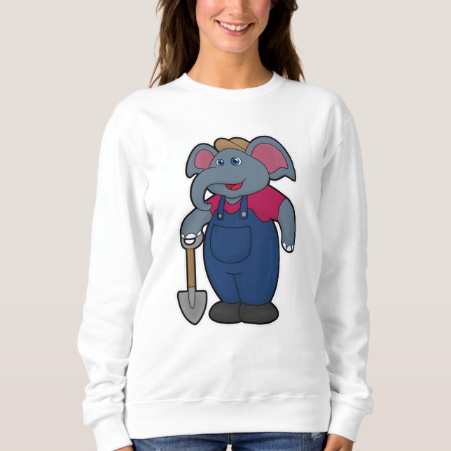 Camiseta Elefante com pá (Frente)