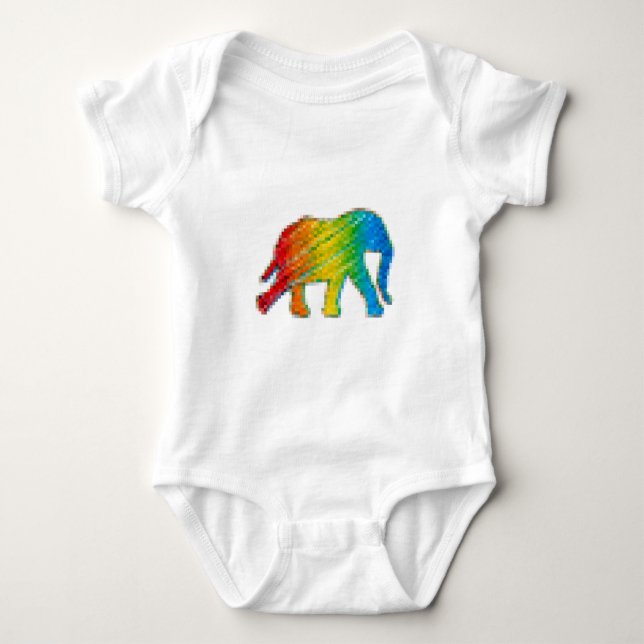 Camiseta Elefante com Pixels (Frente)