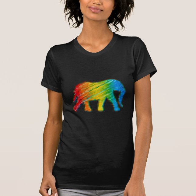 Camiseta Elefante com Pixels (Frente)