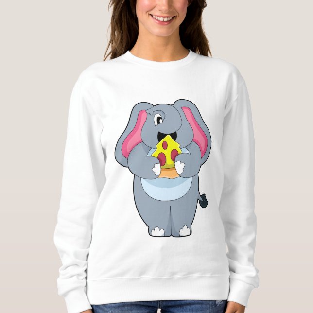 Camiseta Elefante com Pizza (Frente)