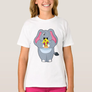 Camiseta Elefante com Pizza