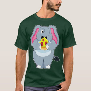 Camiseta Elefante com Pizza