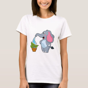 Camiseta Elefante com Planta