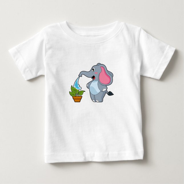 Camiseta Elefante com Planta (Frente)