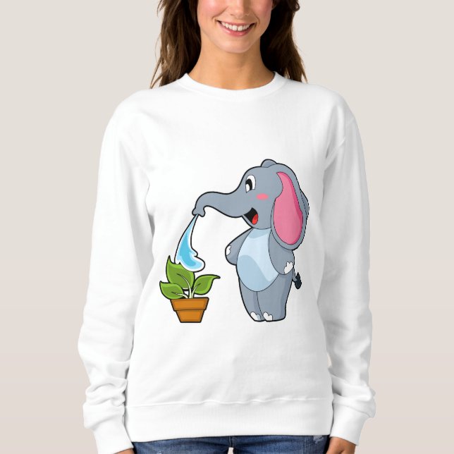 Camiseta Elefante com Planta (Frente)