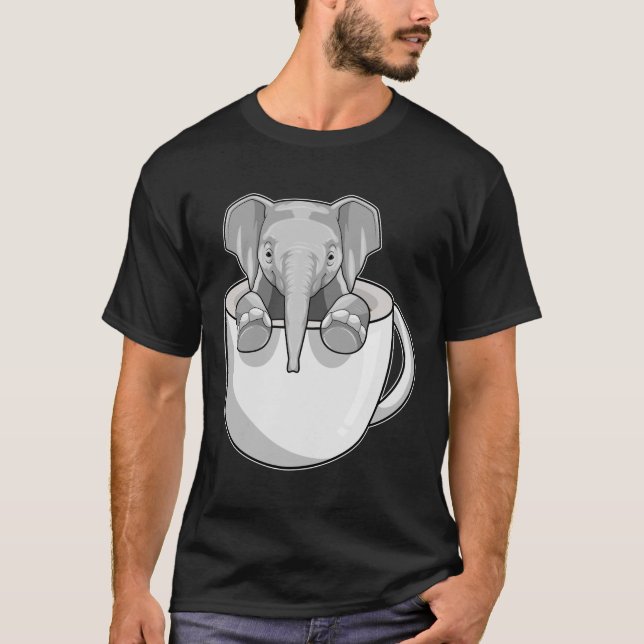 Camiseta Elefante com Taça (Frente)